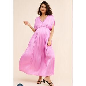 HATCH Maternity Winslet Pleated Maxi Dress